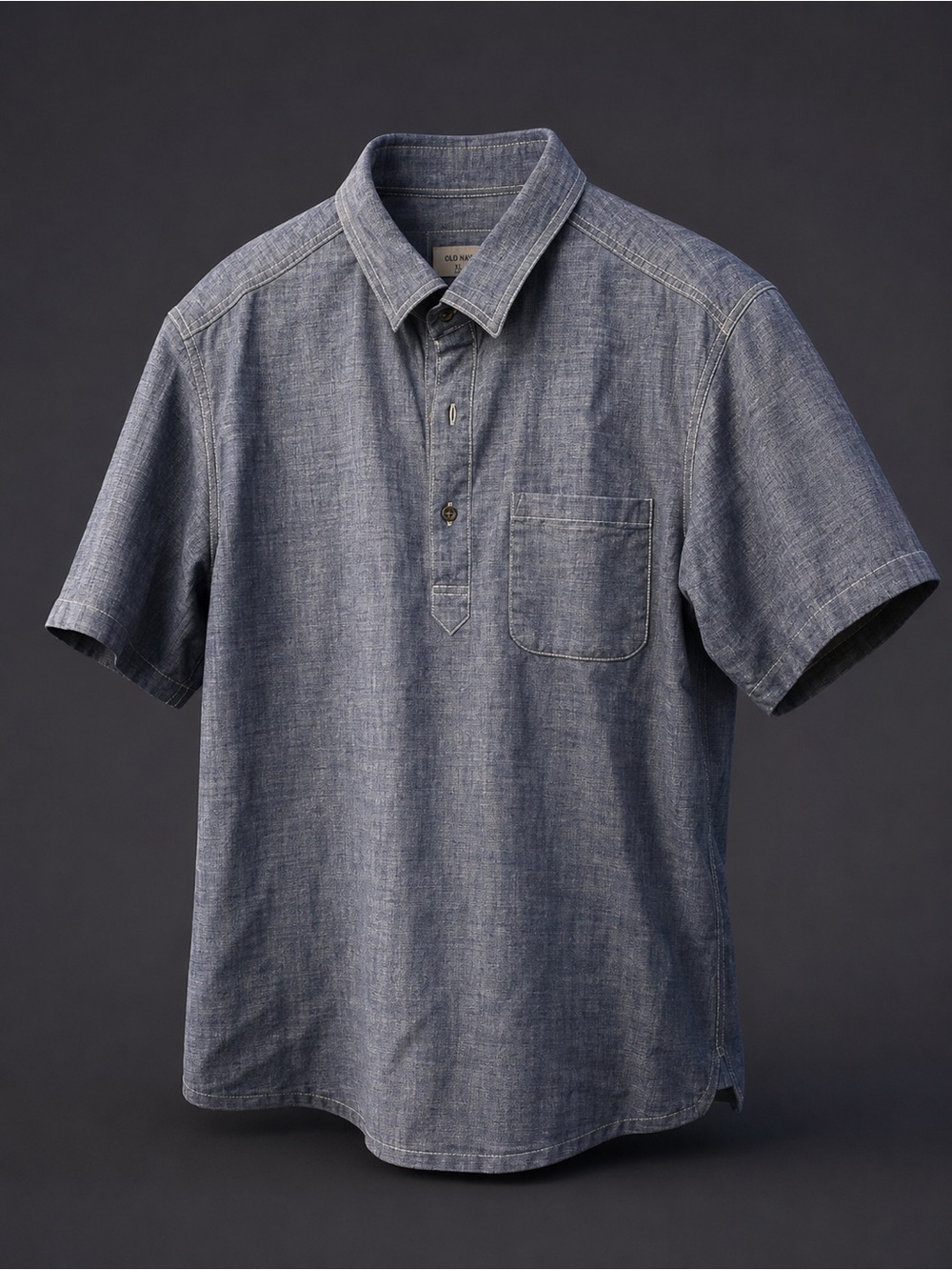 Old Navy Chambray Polo Shirt in Blue